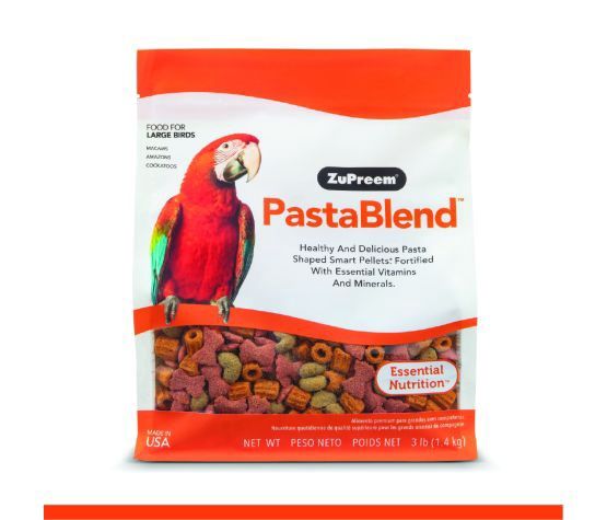 Zupreem- &quot;pastablend&quot; Nourriture Pour Ara, Perroquet, Cacatoès &amp; Autre Grands Oiseaux 3lbs