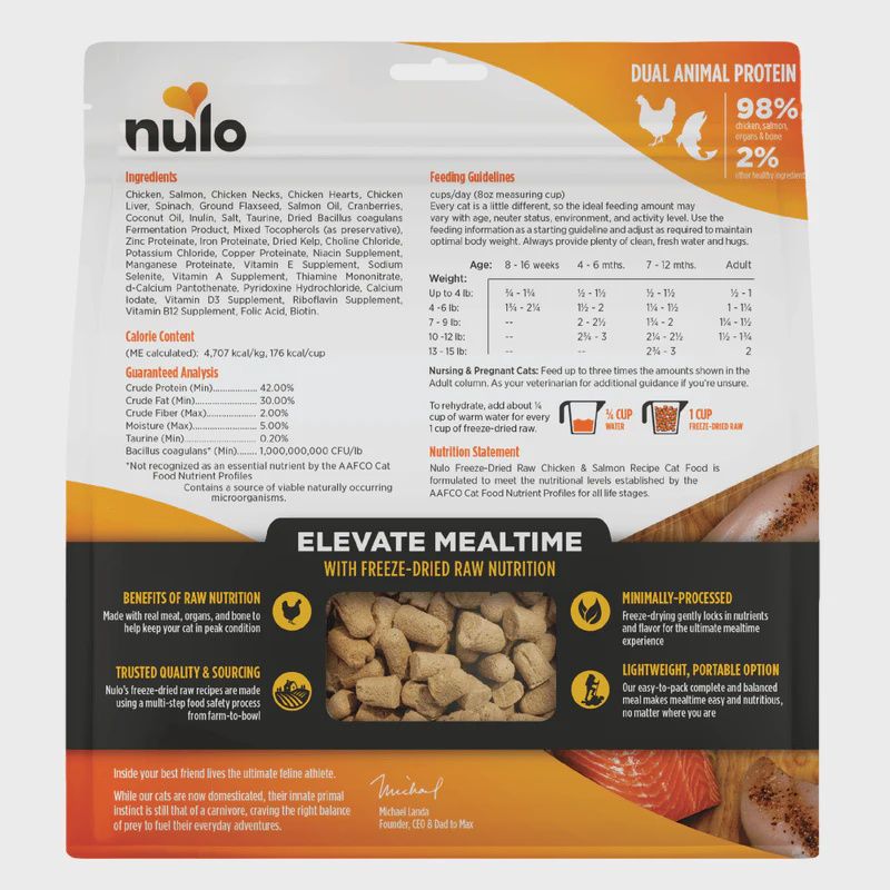 Nulo- Lyophilisé pour chat poulet &amp; saumon