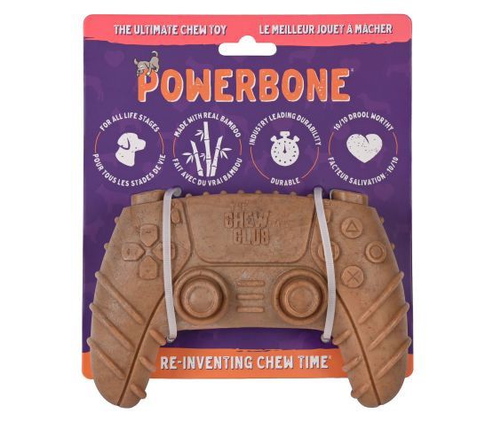 Powerbone - Jouet à Mâcher Pour Chien, Nylon &amp; Bambou - Manette De Jeux Vidéo 5"