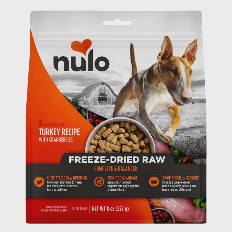 Nulo- Lyophilisé pour chien dinde &amp; caneberge, Size: 8oz