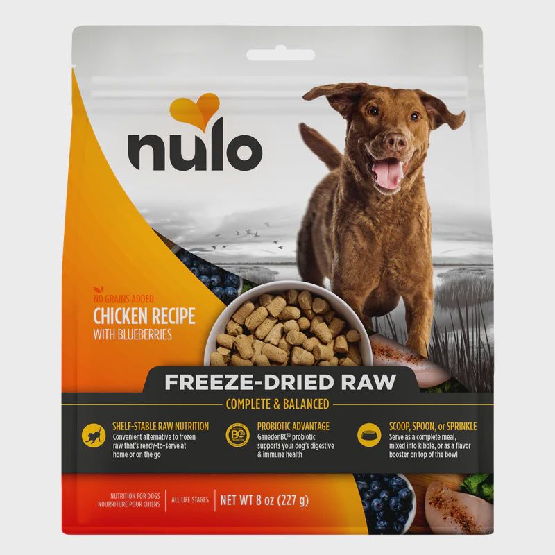Nulo- Lyophilisé pour chien poulet &amp; bleuet, Size: 8oz