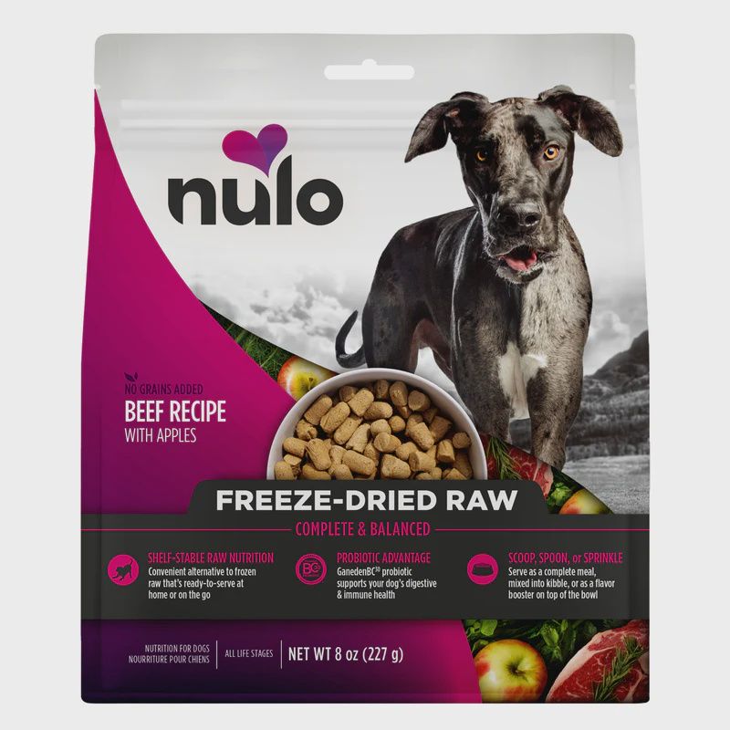 Nulo- Lyophilisé pour chien boeuf &amp; pommes, Size: 8oz