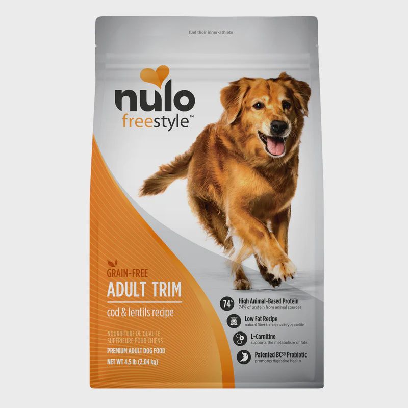 Nulo- Freestyle, Trim,  nourriture a chien haute en proteines morue et lentilles, format: 4.5lbs