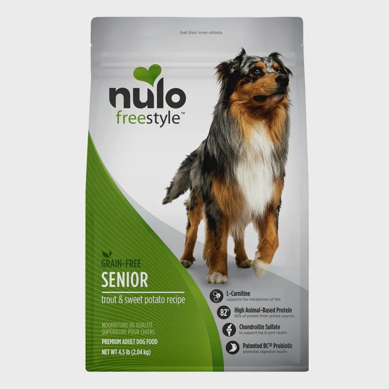 Nulo- Freestyle nourriture a chien sénior truite et patate douce, format: 4.5lbs
