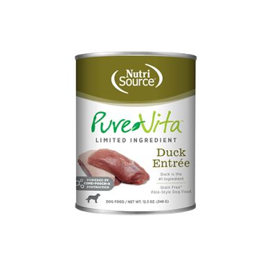 NutriSource - Conserve, Purevita, Ingrédients Limités, Entrée de canard, 12.3oz