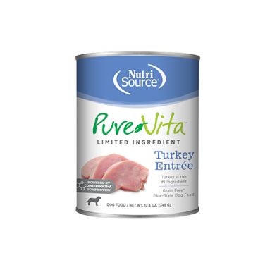 NutriSource - Conserve, Purevita, Ingrédients Limités, Entrée de dinde, 12.3oz