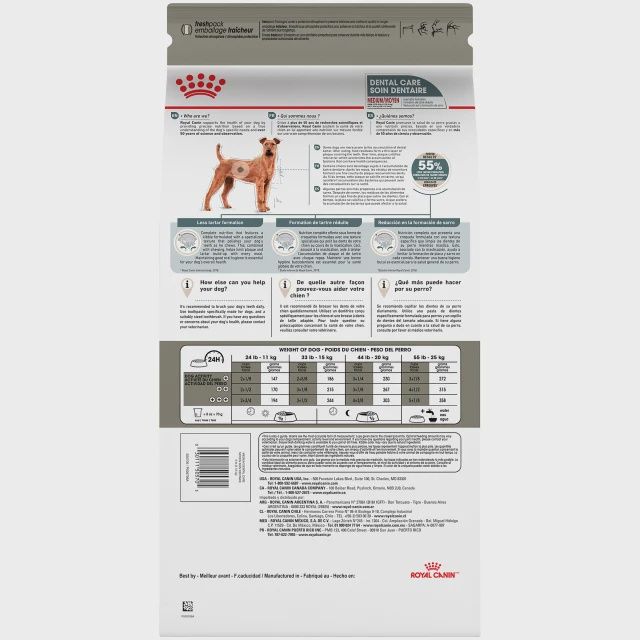 Royal Canin- Soin dentaire, pour race moyenne 28lbs