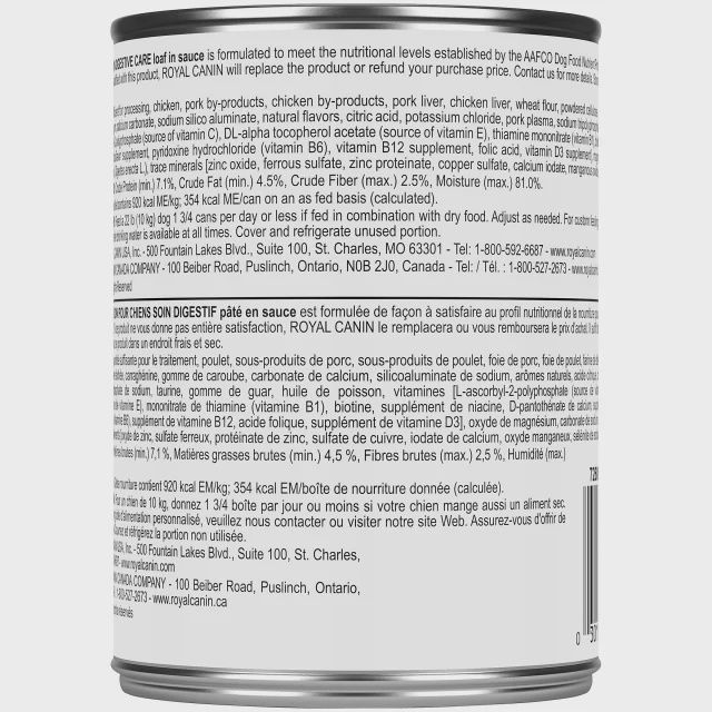 Royal Canin- chien soin digestif pâté en sauce 385gr