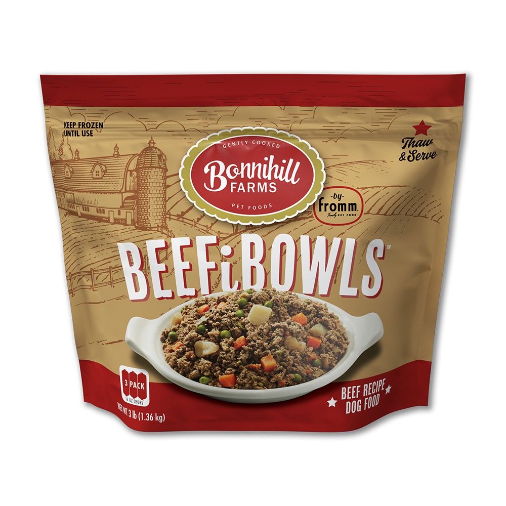 Fromm -Bonnihill Farms- Frozen Beef Recipe for Dogs, format: Sac 3X1lbs