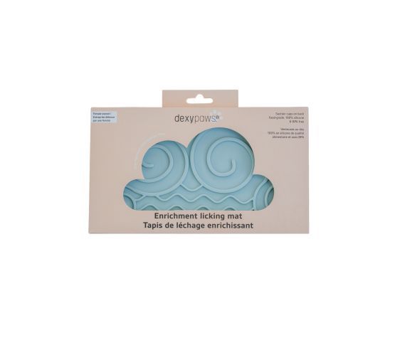 Dexypaws - Stimulating Cloud-Shaped Lick Mat, Sky Blue
