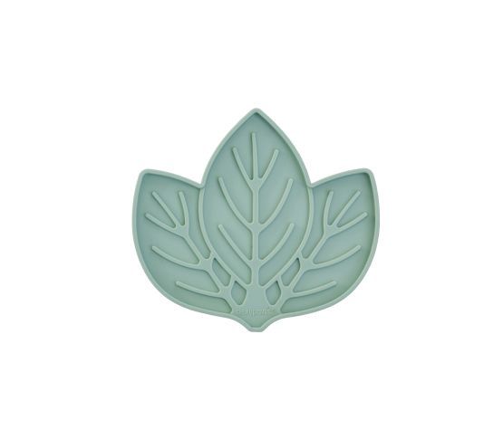 Dexypaws - Stimulating Leaf-Shaped Lick Mat, Sage Green