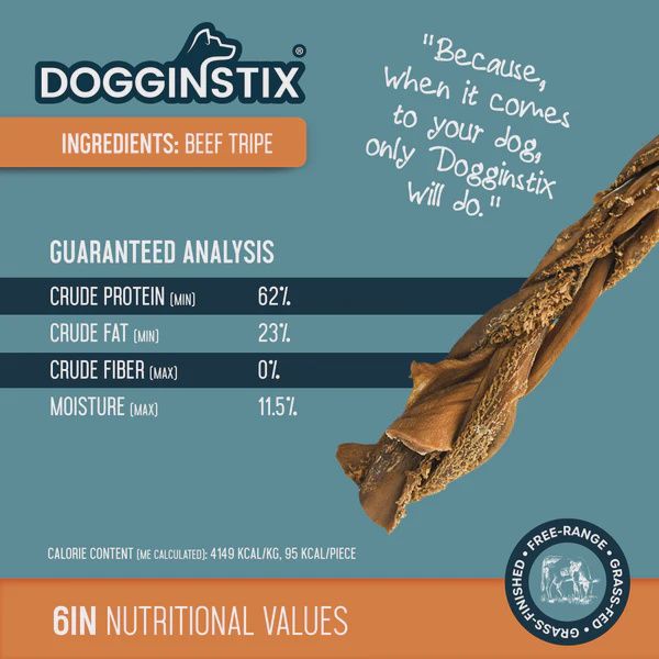 DOGGINSTIX - Braided Beef Tripe