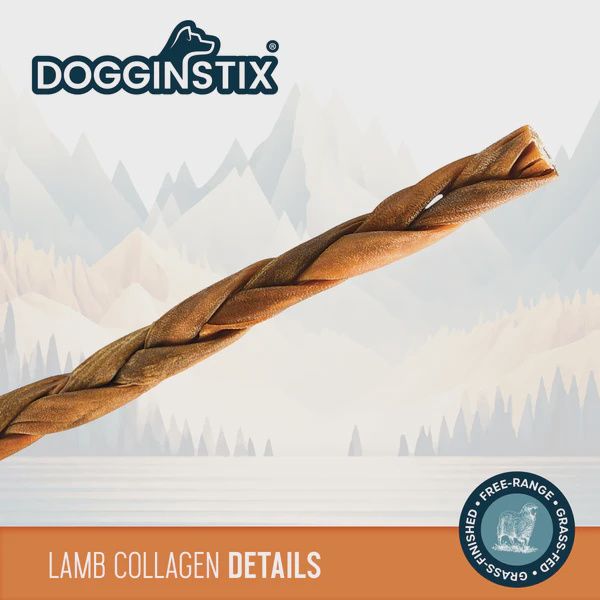 DOGGINSTIX - Lamb Collagen Braid