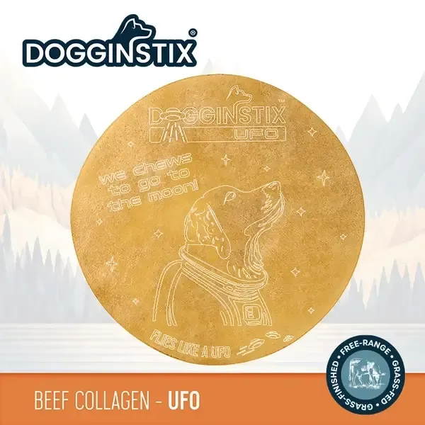 DOGGINSTIX- Beef Collagen Disc &#39;&#39;UFO&#39;&#39;