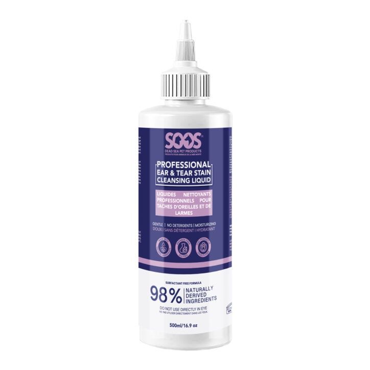 SOOS Pets -Nettoyant oreilles &amp; yeux, format: 120ml