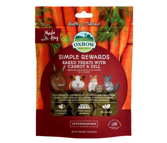 Oxbow Simple Rewards - Gâteries Cuites Pour Rongeur, Carotte Et Aneth 2oz