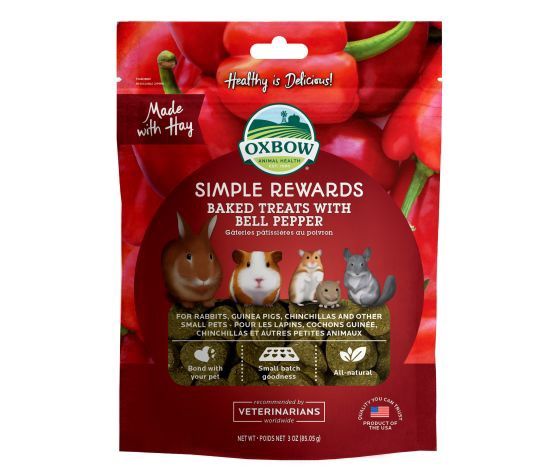 Oxbow Simple Rewards - Gâteries Cuites Pour Rongeur, Poivron 2oz
