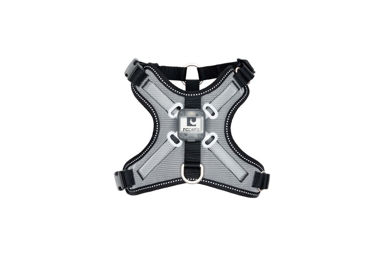RCPets - Harnais lumineux à DEL Nova (noir/gris), taille: Petit