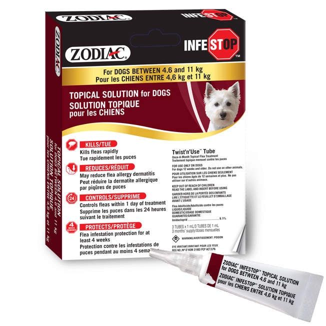 Zodiac - Infestop - solution topique contre les puces pour chien (3 mois)
