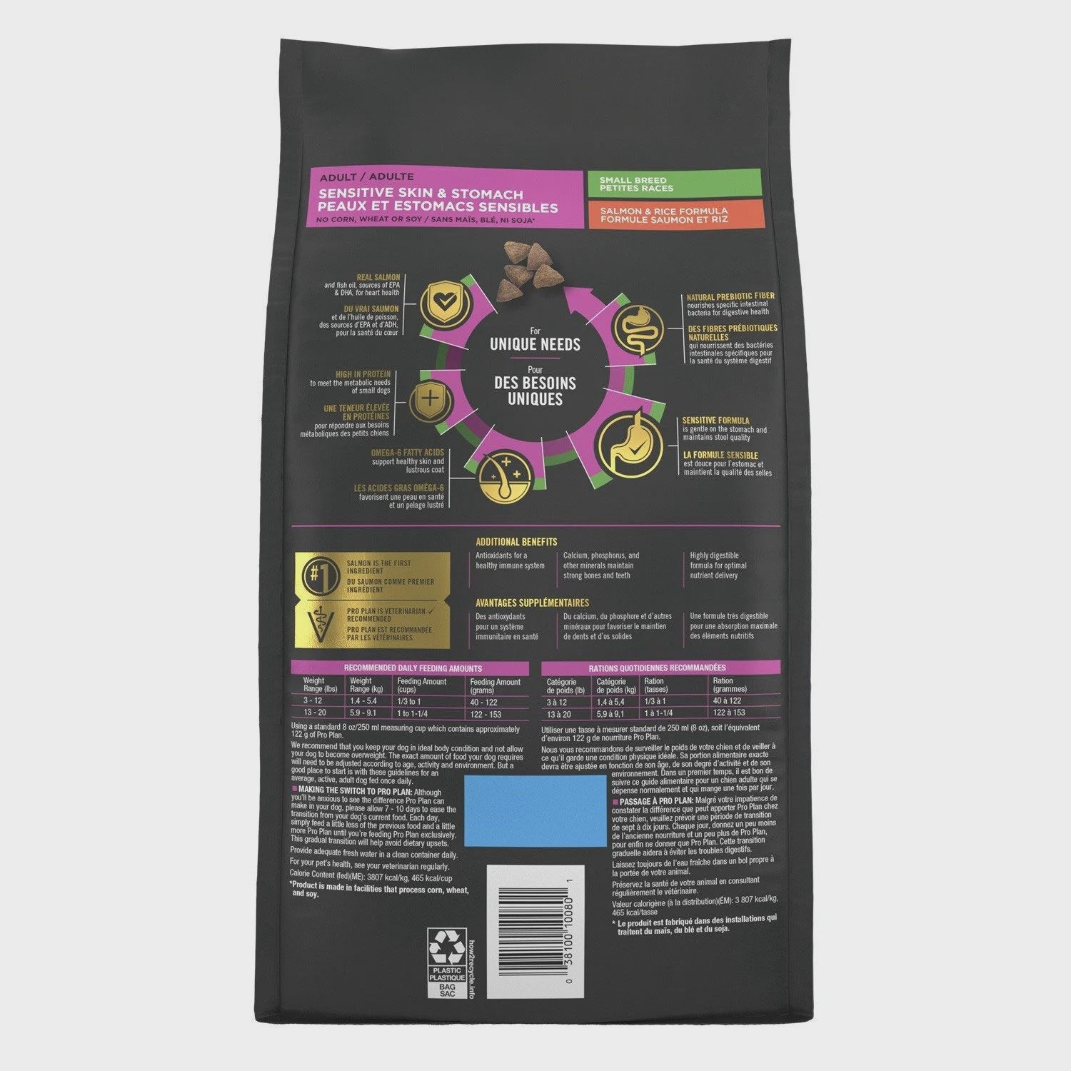 ProPlan - Adulte, Peaux et Estomacs Sensibles, Petites Races, Saumon &amp; Riz