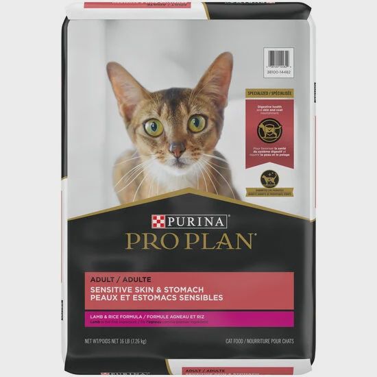 ProPlan - Chat Adulte, Peaux &amp; Estomacs Sensibles, Agneau &amp; Riz, format: 3.18kg