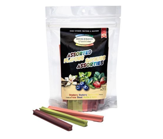 Oven-Baked - Gâteries Pour Chien, Bâtons à Mâcher, Saveurs Assorties 200gr
