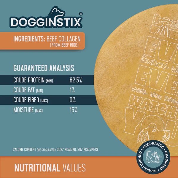 DOGGINSTIX- Beef Collagen Disc &#39;&#39;UFO&#39;&#39;
