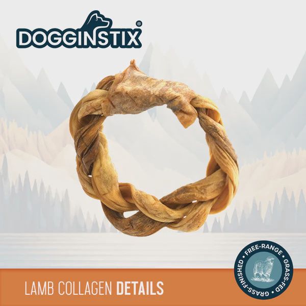 DOGGINSTIX - Braided Lamb Collagen Ring