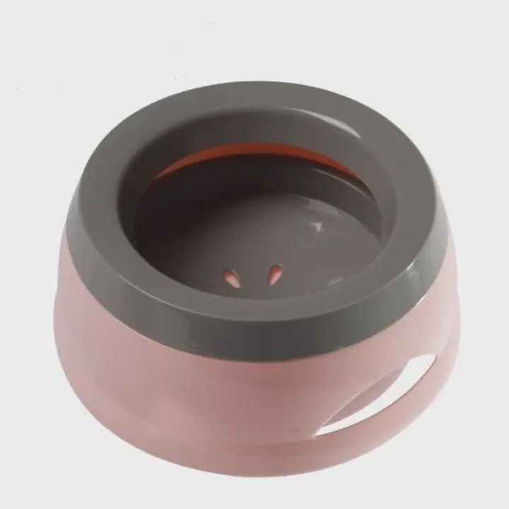 Threaded Pear-Bol d'eau pour chien sans déversement Rose