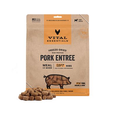 Vital Essentials -Entrée de porc lyophilisé pour chien 14onze