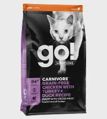 Go! Carnivore Grain-Free for Cats Chicken, Turkey &amp; Duck 8 lbs