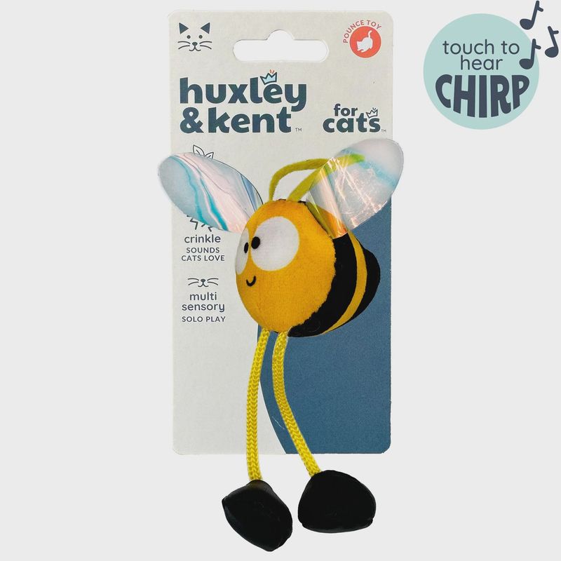 Huxley &amp; Kent - Cat Toy, Happy Bee, 6 Inches