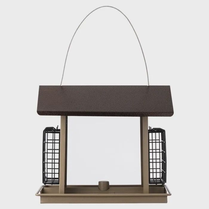 More Birds - Grande mangeoire à plateau avec cages à suif