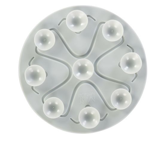 Messy cats- Bols ralentisseur à ventouses pour chat 6&#39;&#39; gris