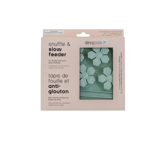 Dexypaws - Silicone Lick Mat &#39;&#39;Hide and Seek&#39;&#39; with Sage Green Flower