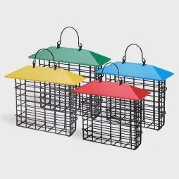 More Birds - Mangeoire, Cage à suif avec toît de couleur