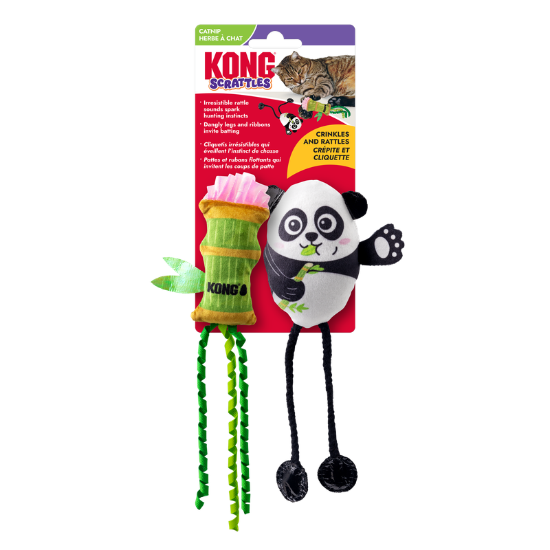 Kong - Scrattles panda, jouet pour chat