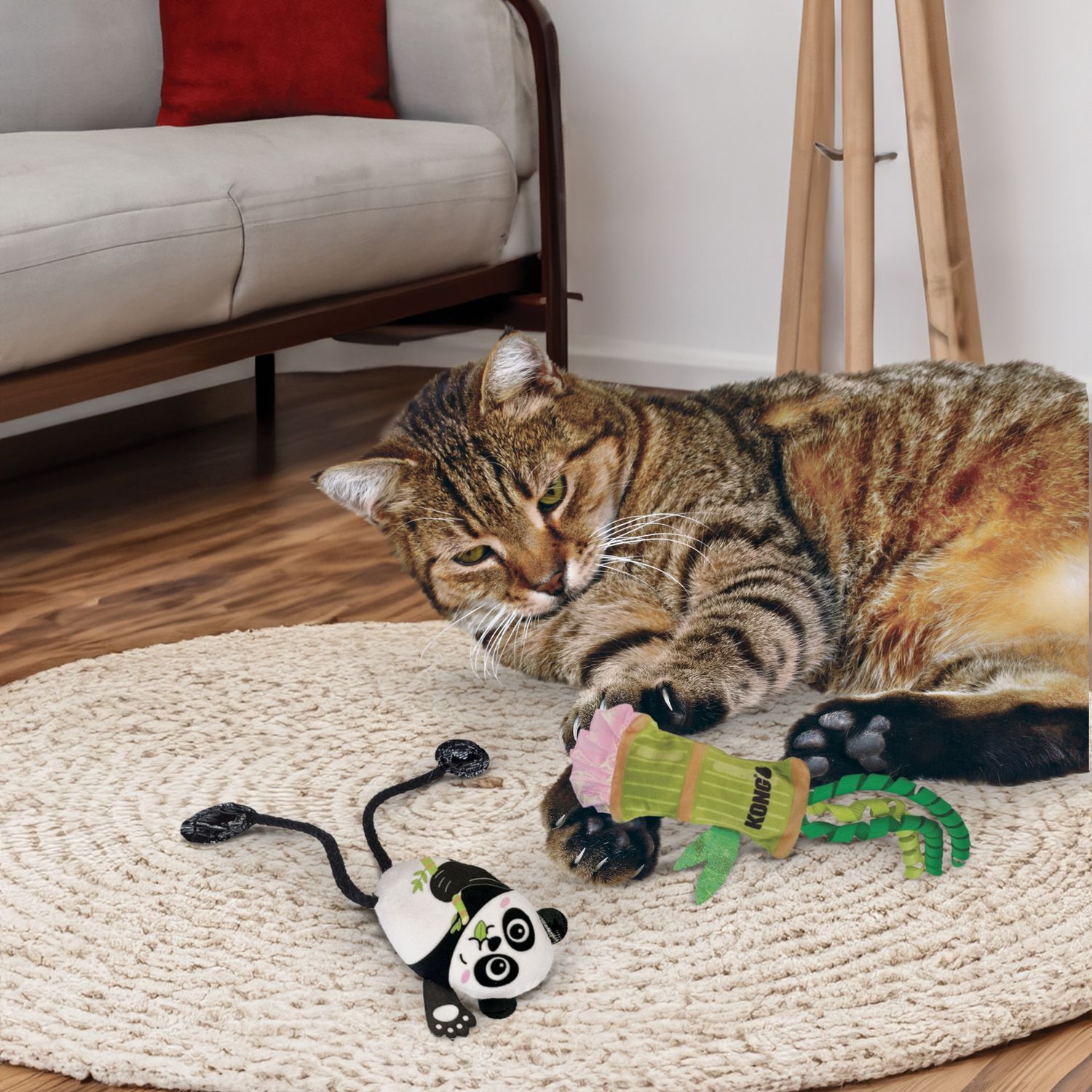 Kong - Scrattles panda, jouet pour chat