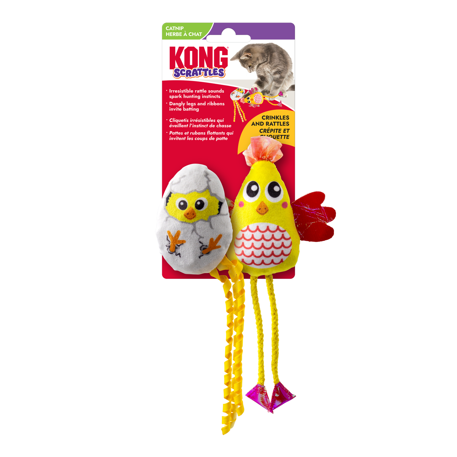 Kong - Scrattles poulet, jouet pour chat