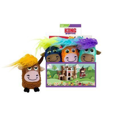 Kong - Scrattles highland cow, jouet pour chat