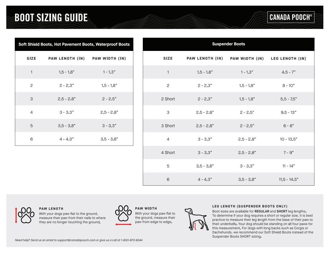 Canada Pooch - Suspender Boots, Long for Dogs