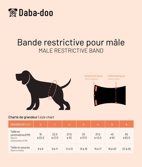 Daba-Doo - Washable Restrictive Bands for Dogs