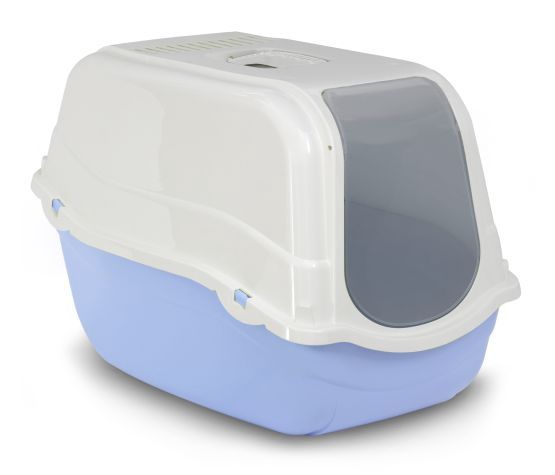 Bergamo - Litter Box with Dome and Door, Romée Eco, couleur: Bleu azur