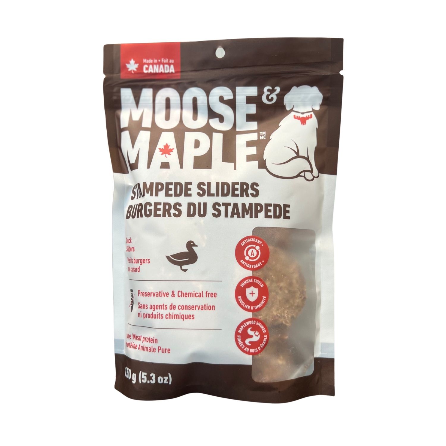 Moose &amp; Maple - Gateries pour chien, Burgers du Stampede, 150g