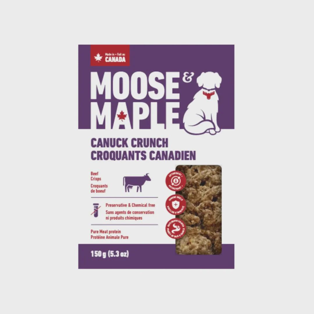 Moose &amp; Maple - Gateries pour chien, Croquants Canadien, 150g, saveur: Boeuf