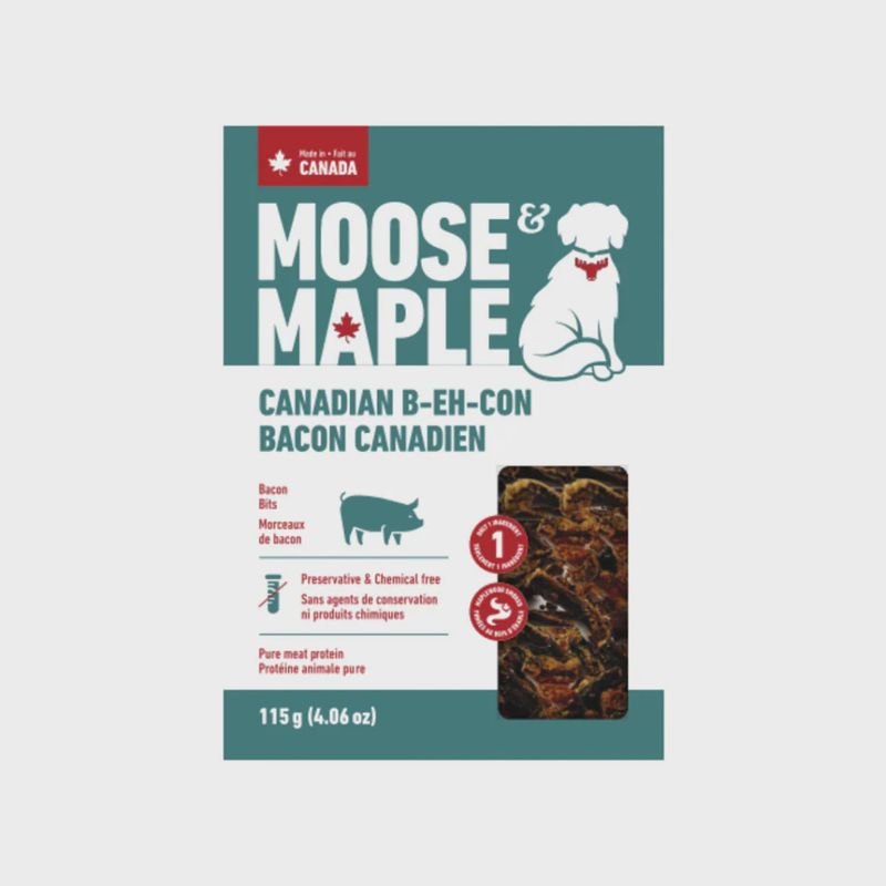 Moose &amp; Maple - Gateries pour chien, Morceaux de bacon canadien, 115g