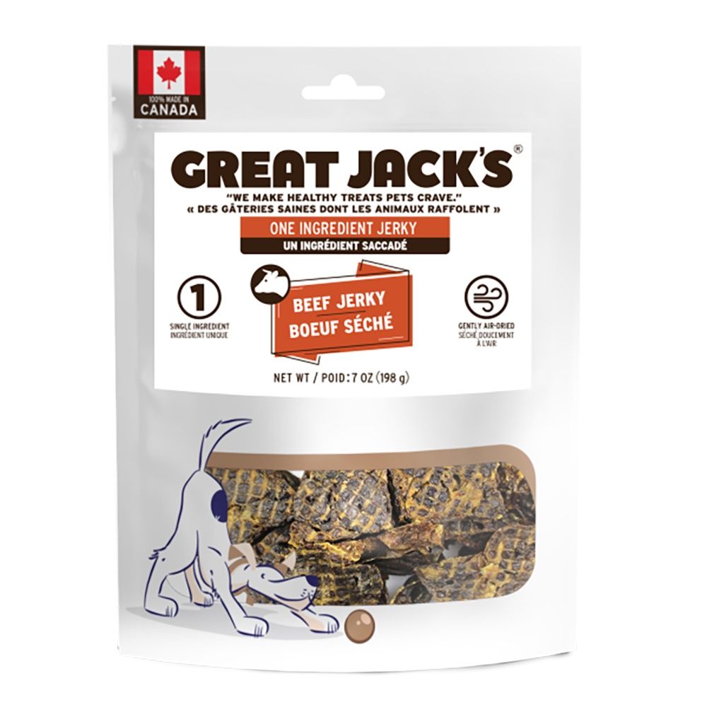Great Jacks - Jerky Single Ingredient Treats, ingrédients: Boeuf 198gr