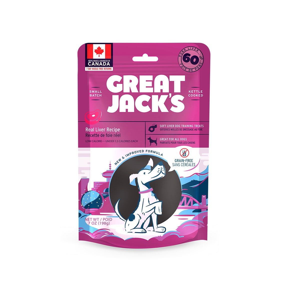 Great Jacks - Soft Liver Training Treats, format: 198gr