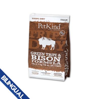 PetKind - Formule de tripe verte et Bison, format: 25lbs