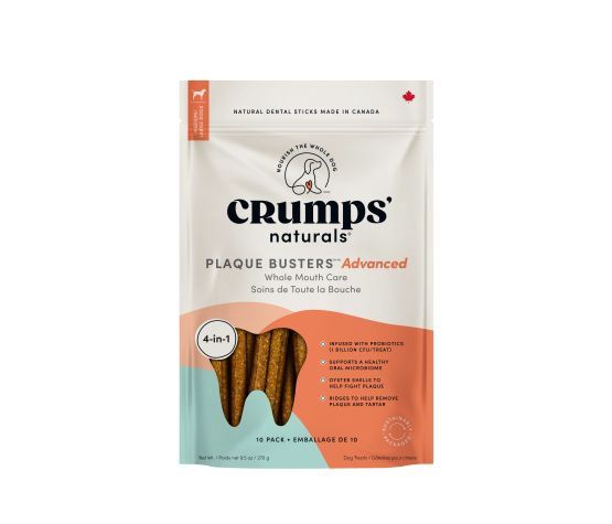 Crumps' - Naturals, Plaque Buster Advanced, Oral Care 270g for Medium &amp; Large Dogs